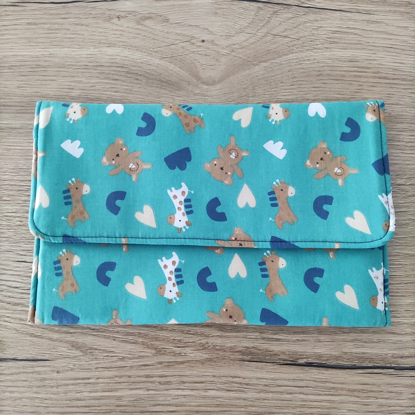 Porta tovagliolo con 2 tovaglioli - Orsetti e giraffe
