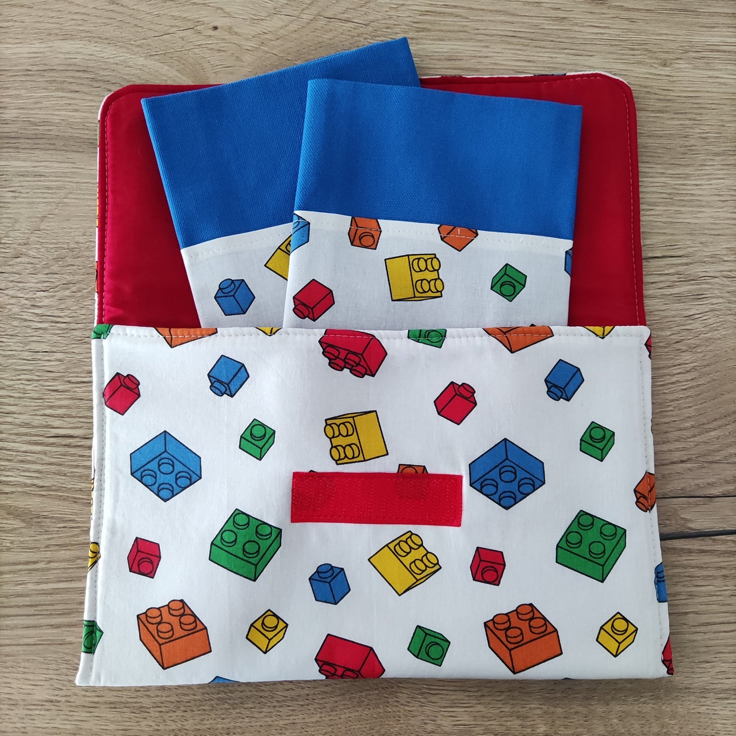 Porta tovagliolo con 2 tovaglioli - Mattoncini